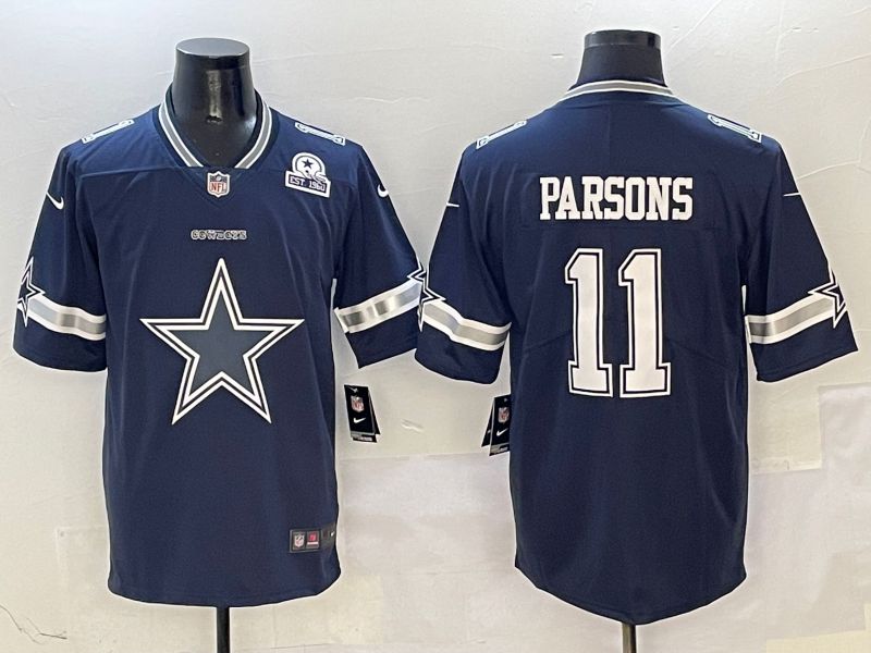 Men Dallas Cowboys #11 Parsons Blue 2025 Nike Limited NFL Jersey style 2->seattle mariners->MLB Jersey